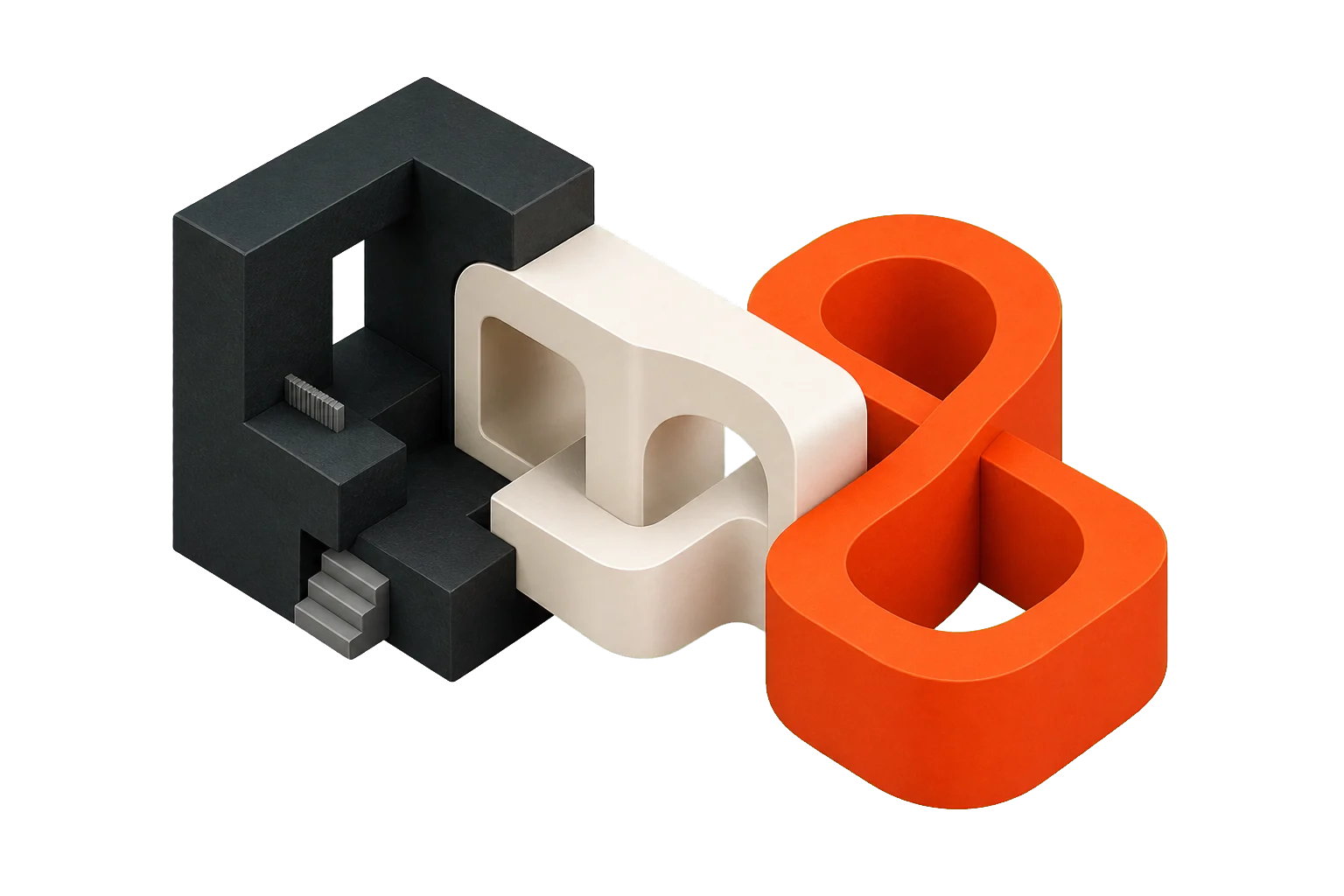 A black Build structure and orange Grow loop joined by one shared system