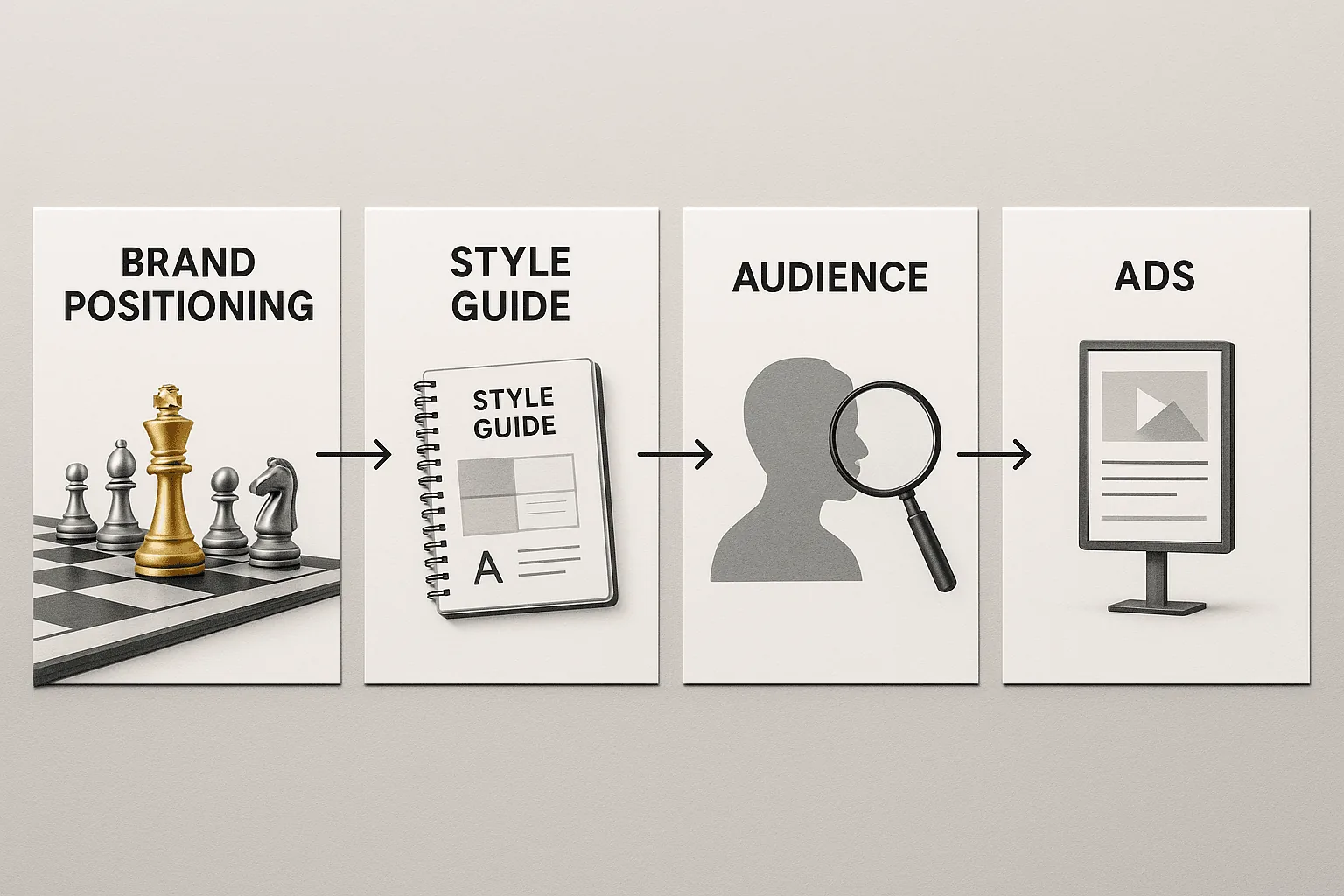 From brand positioning to style guide to audience to ads
